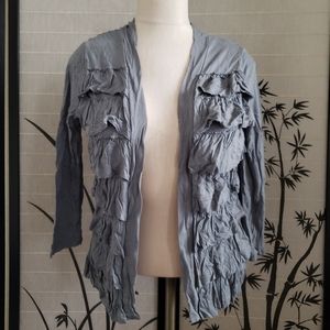 [Old Navy] Charcoal Gray Ruffle Tier Cardigan